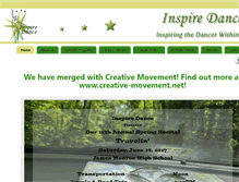 Tablet Screenshot of inspiredance.com